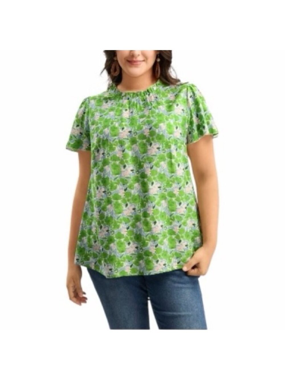 BloomChic In Full Bloom MockNeck Shirt, Size 28